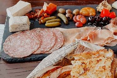 Richter boerne charcuterie board and toast